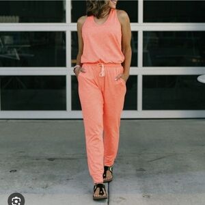 Zyia Coral Coronado Downtime Jumpsuit Size Large
